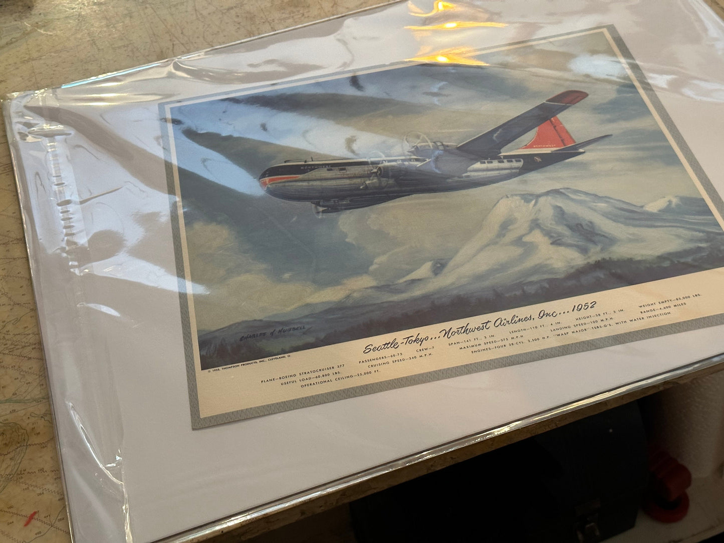 Original 1953 Lithograph of a Plane from Thompson Products INC | Home Decor