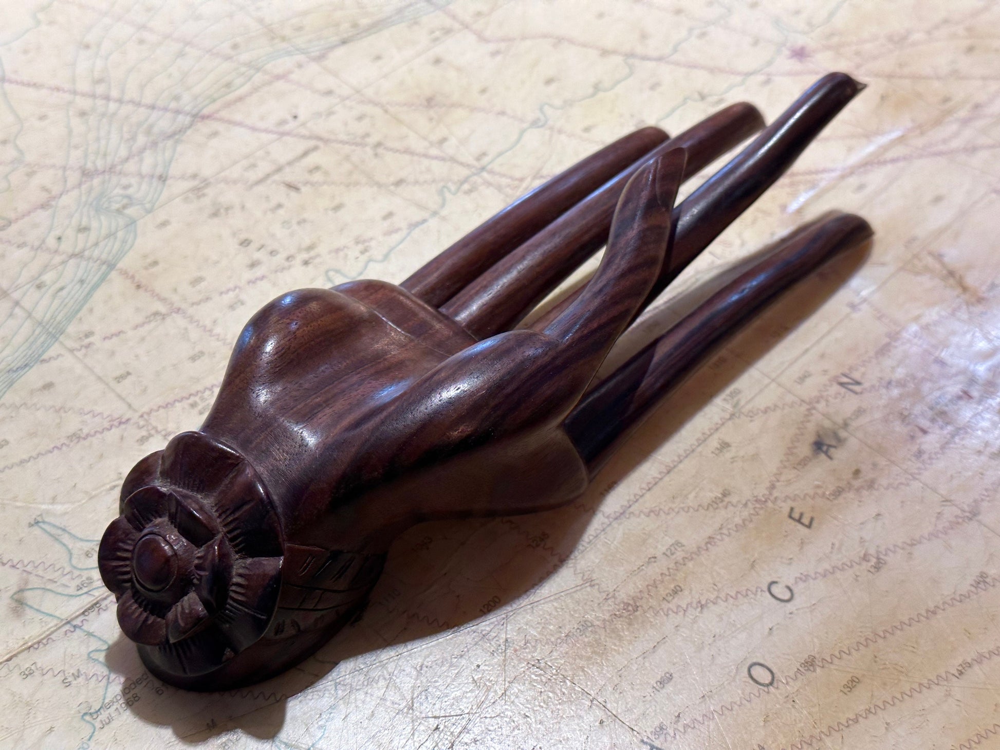 Vintage I. B. Tilem Bali Hand Carved Womens Right Hand Sculpture | Jewelry Holder | Home Decor