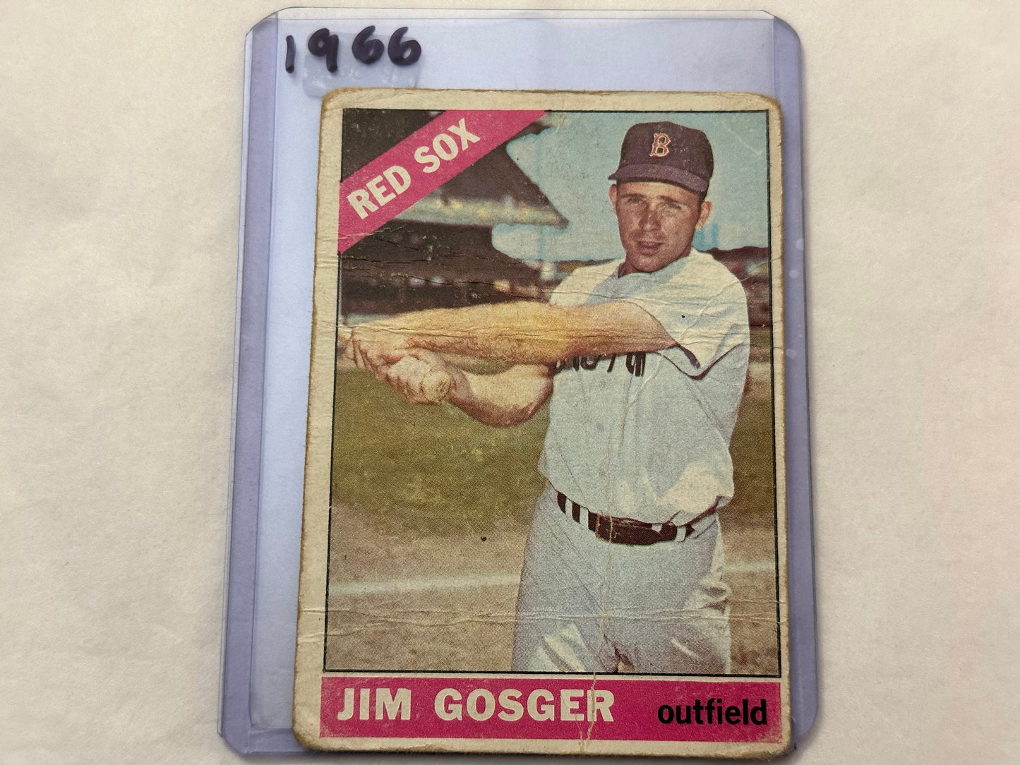 Jim Gosger - Red Sox Outfield | 1966 Baseball Card