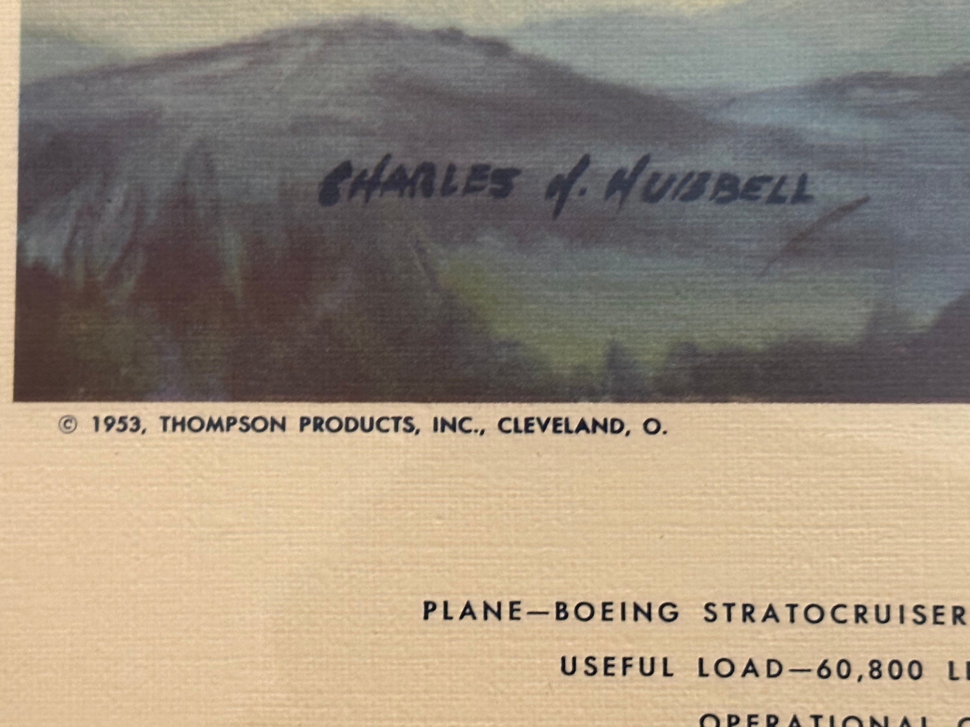 Original 1953 Lithograph of a Plane from Thompson Products INC | Home Decor