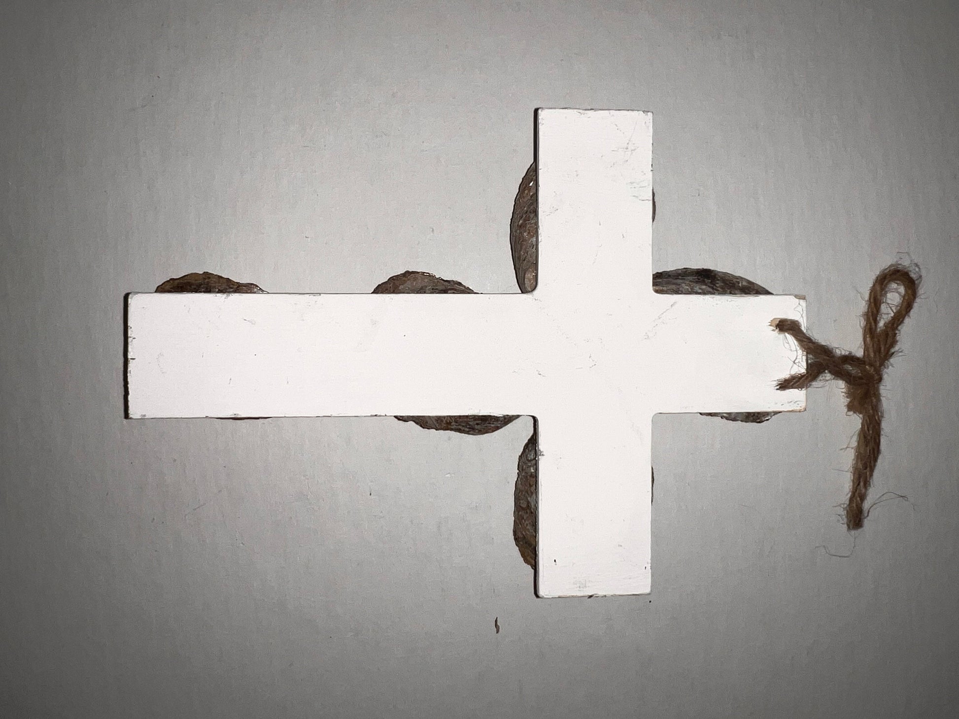 Seashell Serenity: Handcrafted Oyster Shell Cross - Beautiful Blend of Nature and Faith