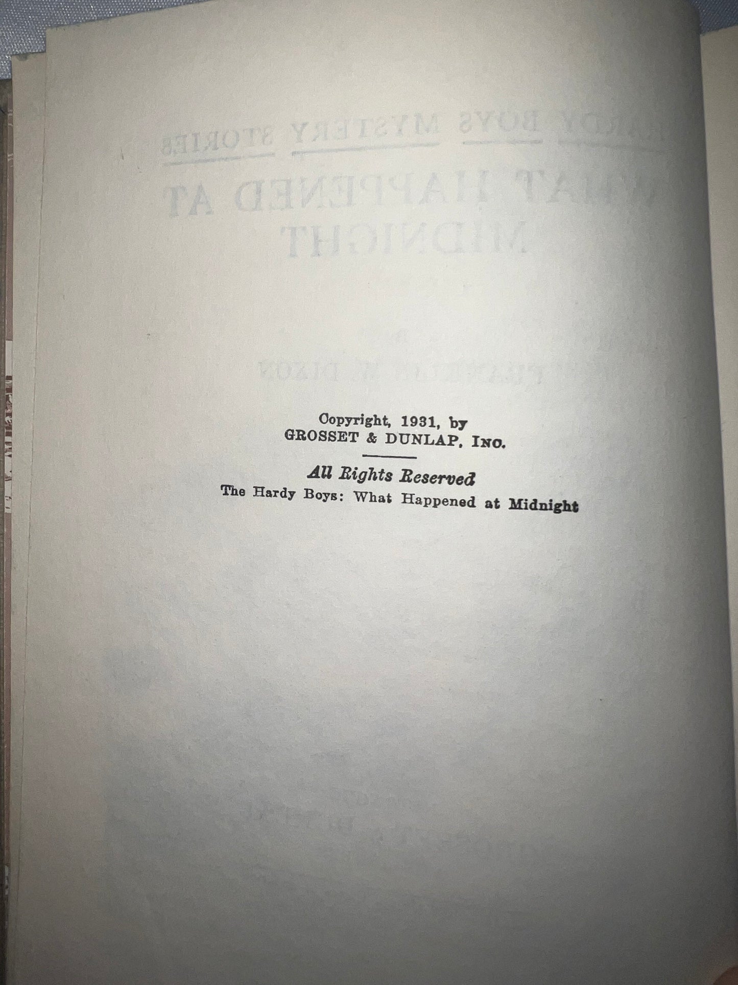 What Happened at Midnight by Franklin W. Dixon