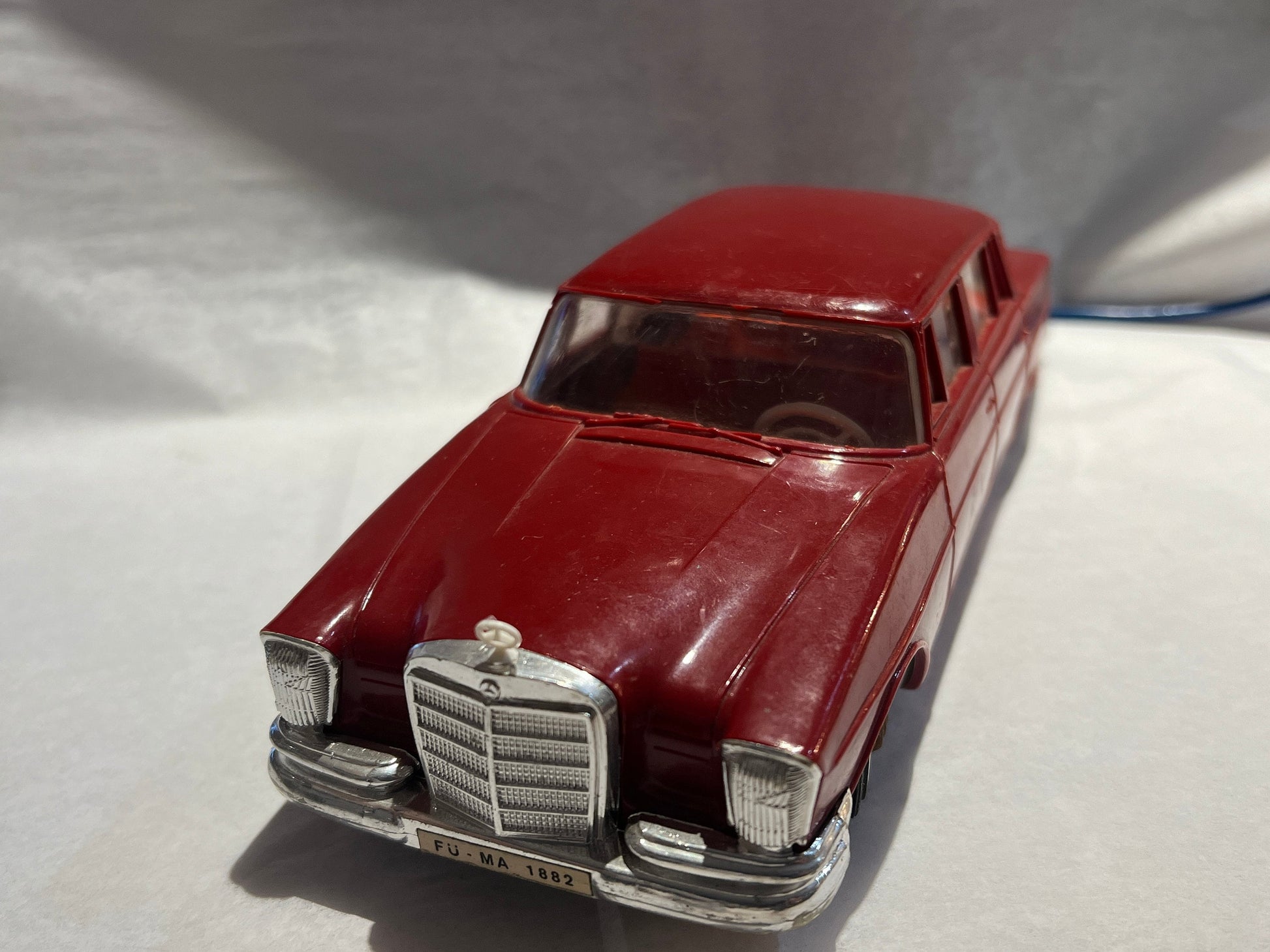 Vintage 1960s Remote Control Car - Gama DDR 4077 - Mercedes Benz 220 - Plastic Tin Toy Car - Untested Toy Car