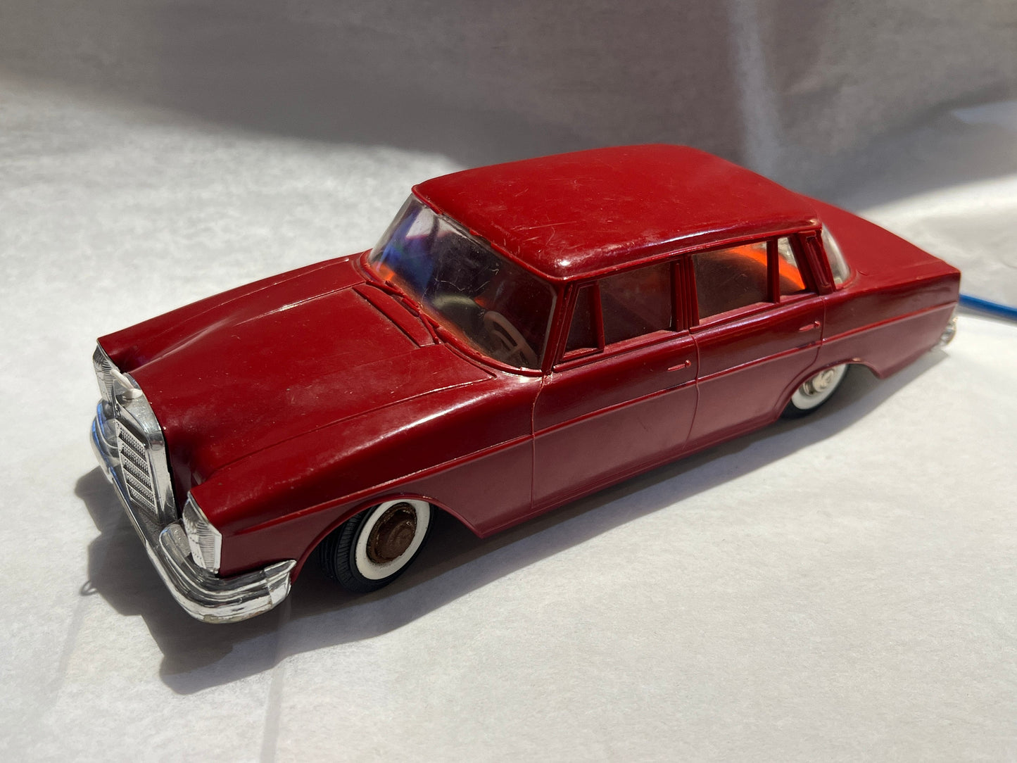 Vintage 1960s Remote Control Car - Gama DDR 4077 - Mercedes Benz 220 - Plastic Tin Toy Car - Untested Toy Car