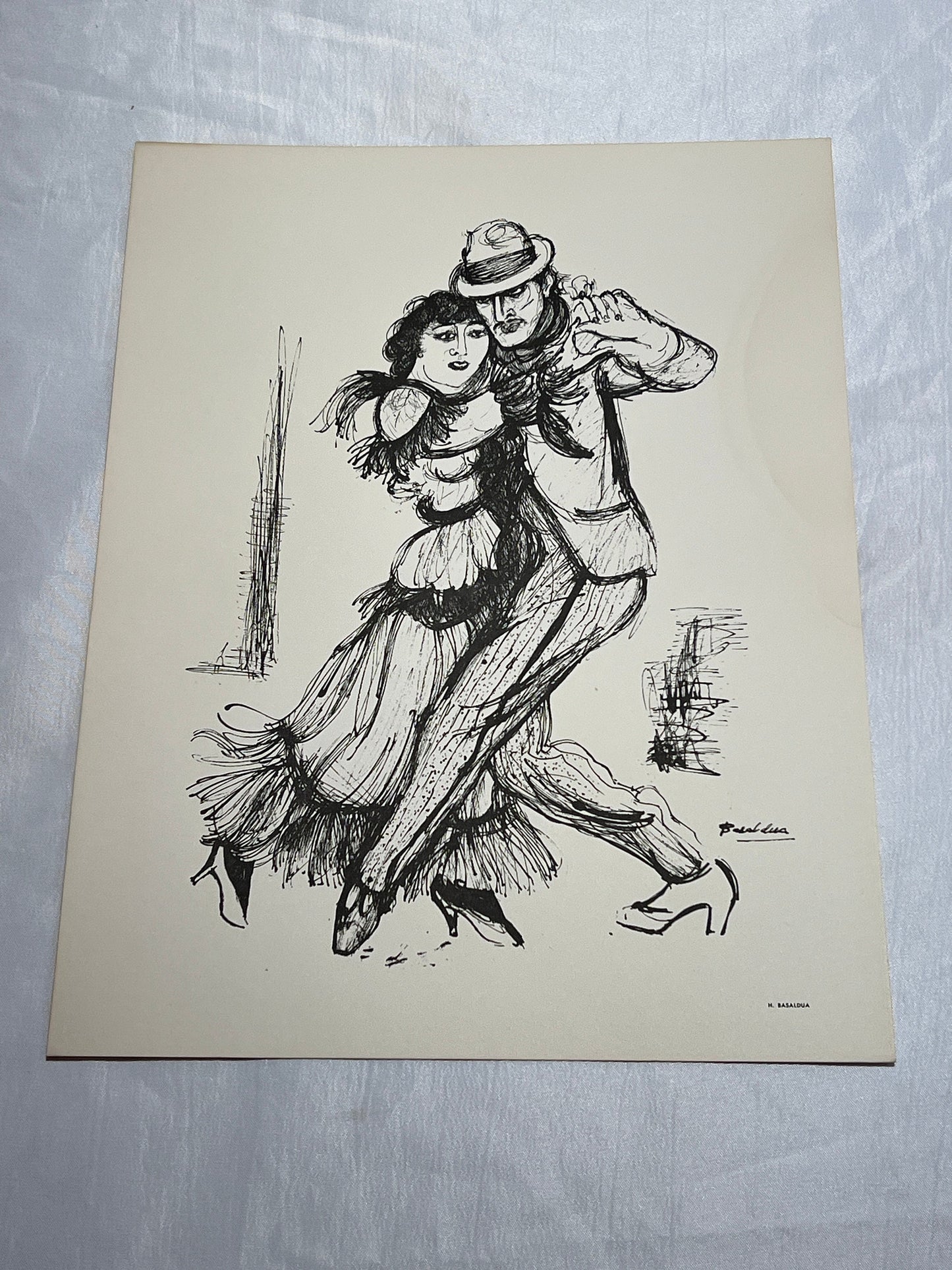 Tango Print | Hector Basaldúa Print | Print from Tango Collection | 1960s Antique Collection