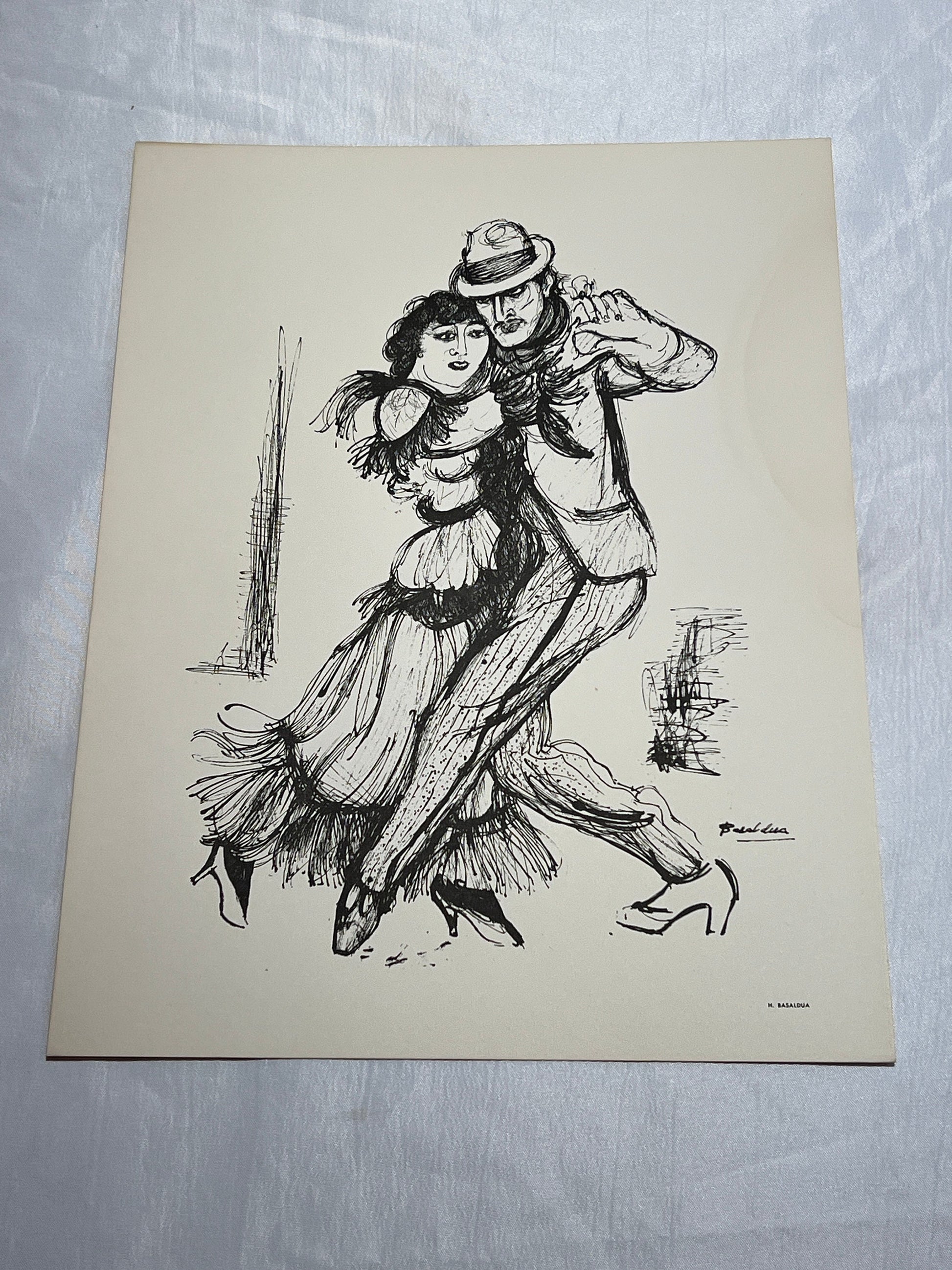 Tango Print | Hector Basaldúa Print | Print from Tango Collection | 1960s Antique Collection