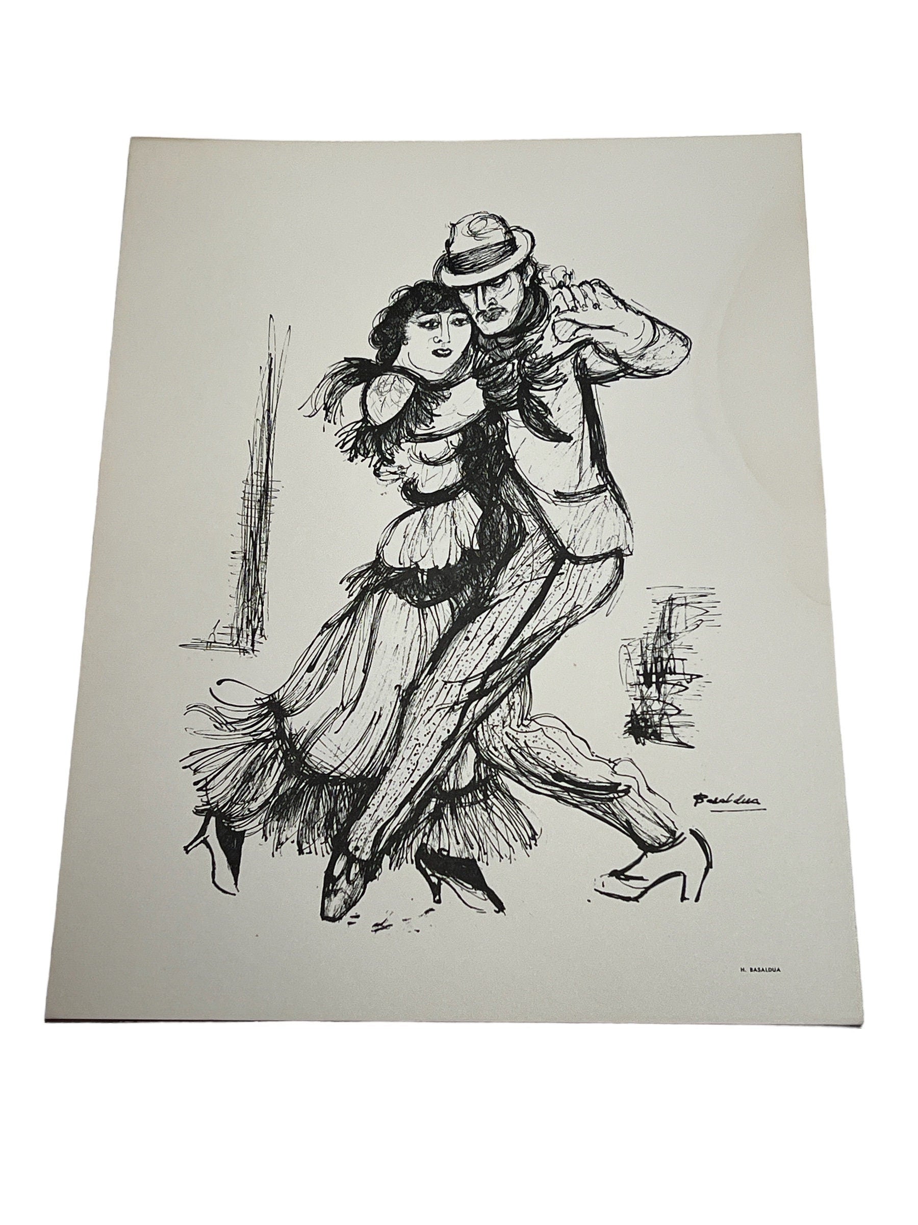 Tango Print | Hector Basaldúa Print | Print from Tango Collection | 1960s Antique Collection