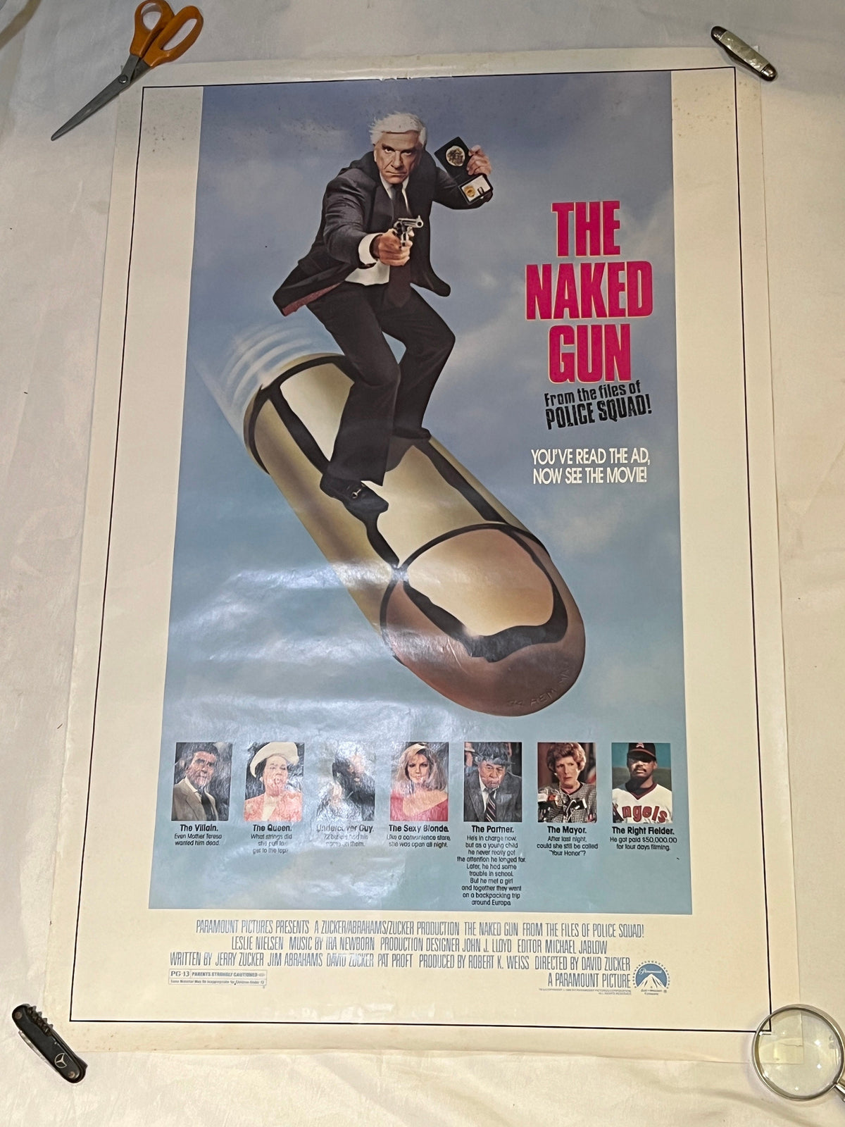 Vintage Naked Gun Poster | 1988 Naked Gun | Comedy Movie Poster | Zucker Abrahams Zucker