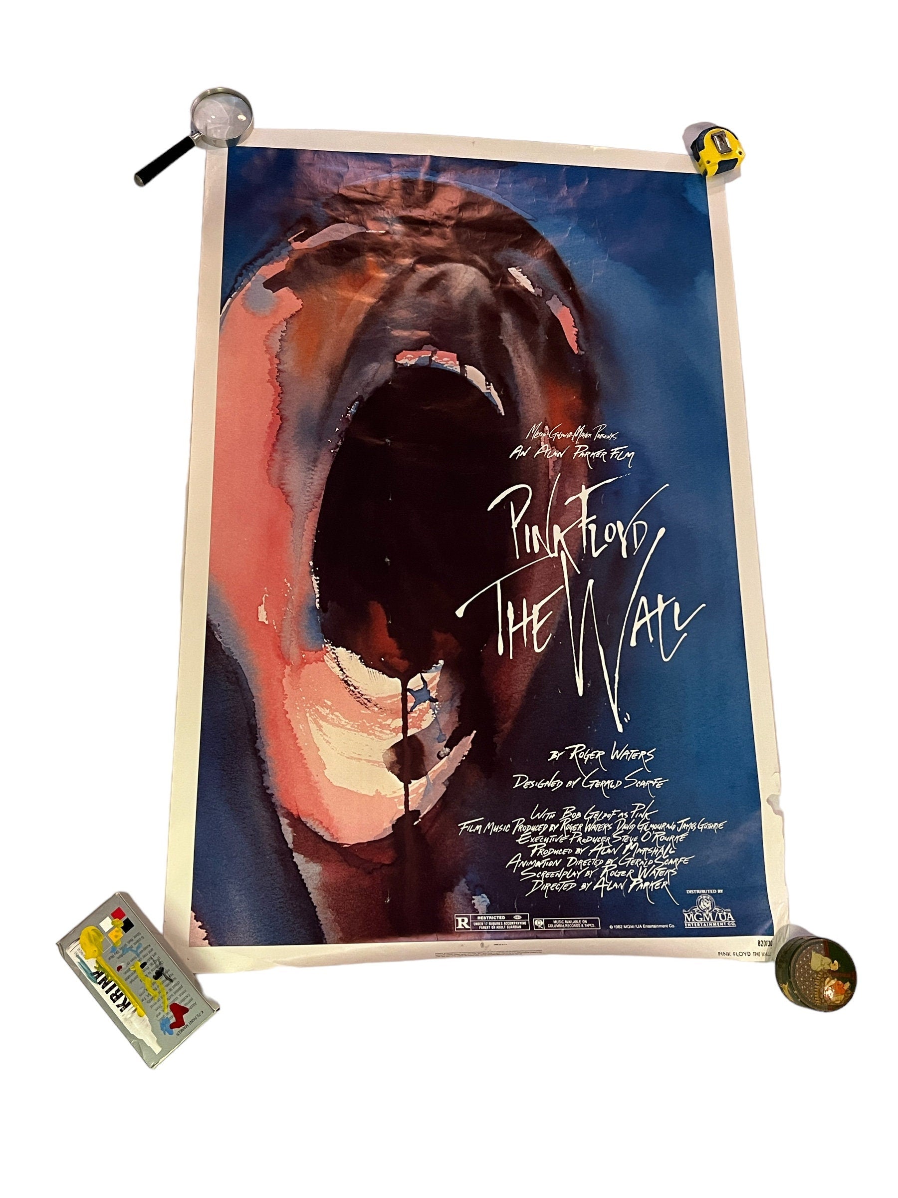 Vintage Pink Floyd The Wall Poster | 1982 The Wall Movie Poster | Musical Film Poster | Alan Parker Roger Waters | Litho In USA