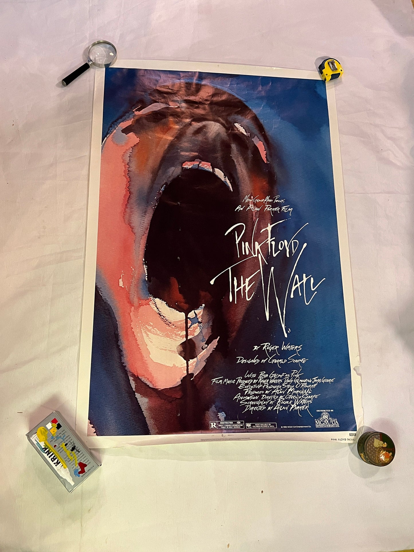 Vintage Pink Floyd The Wall Poster | 1982 The Wall Movie Poster | Musical Film Poster | Alan Parker Roger Waters | Litho In USA