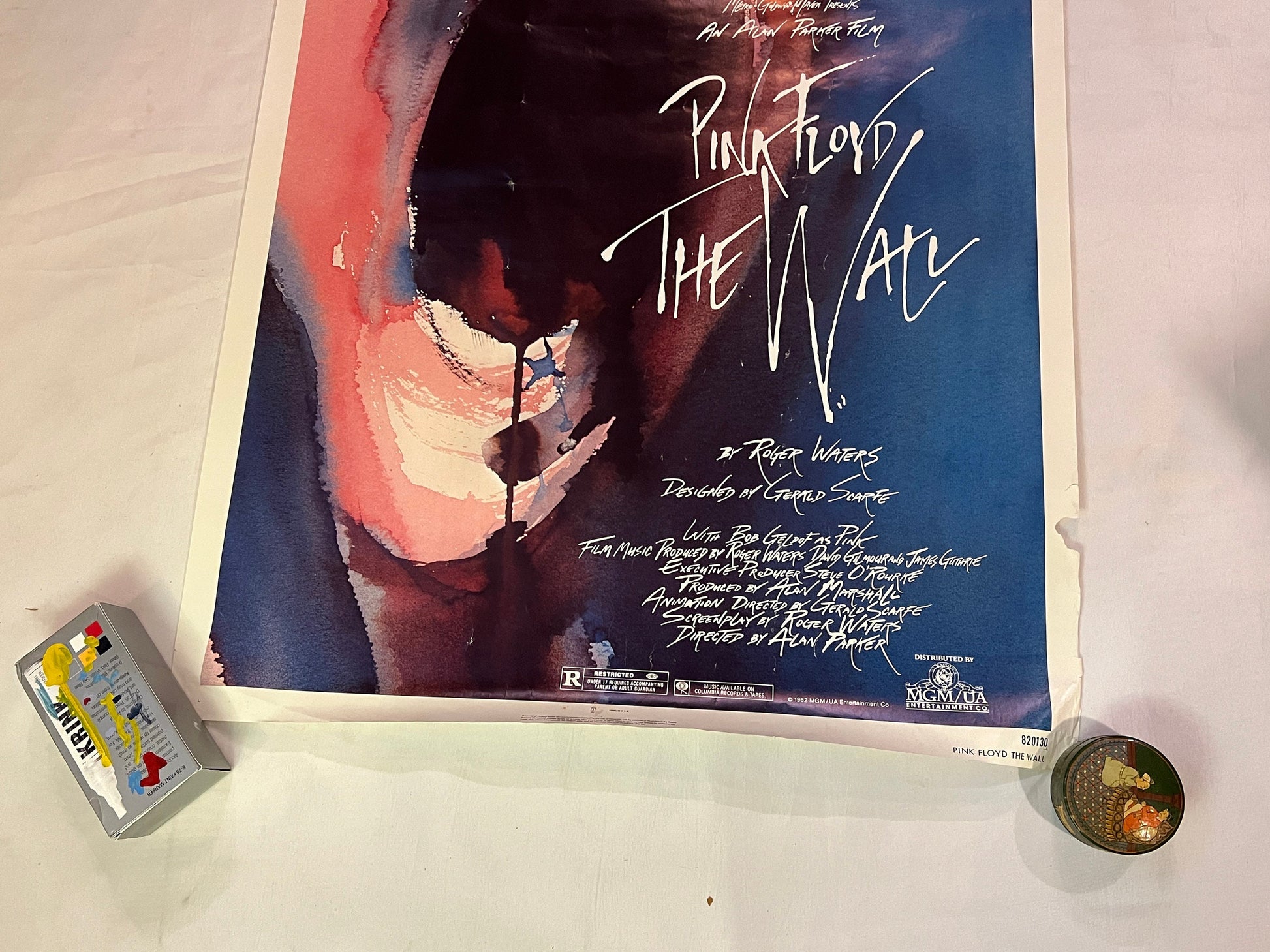 Vintage Pink Floyd The Wall Poster | 1982 The Wall Movie Poster | Musical Film Poster | Alan Parker Roger Waters | Litho In USA