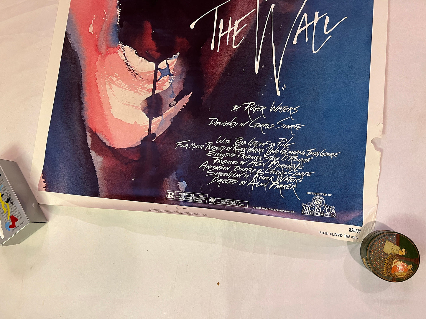 Vintage Pink Floyd The Wall Poster | 1982 The Wall Movie Poster | Musical Film Poster | Alan Parker Roger Waters | Litho In USA