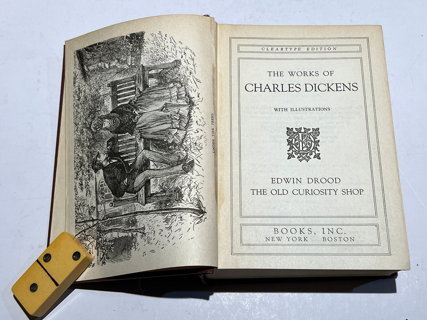 Edwin Drood & Old Curiosity Shop Volume VIII by Charles Dickens | Cleartype Edition, Illustrated | Books, Inc. Publishers | 1930s |