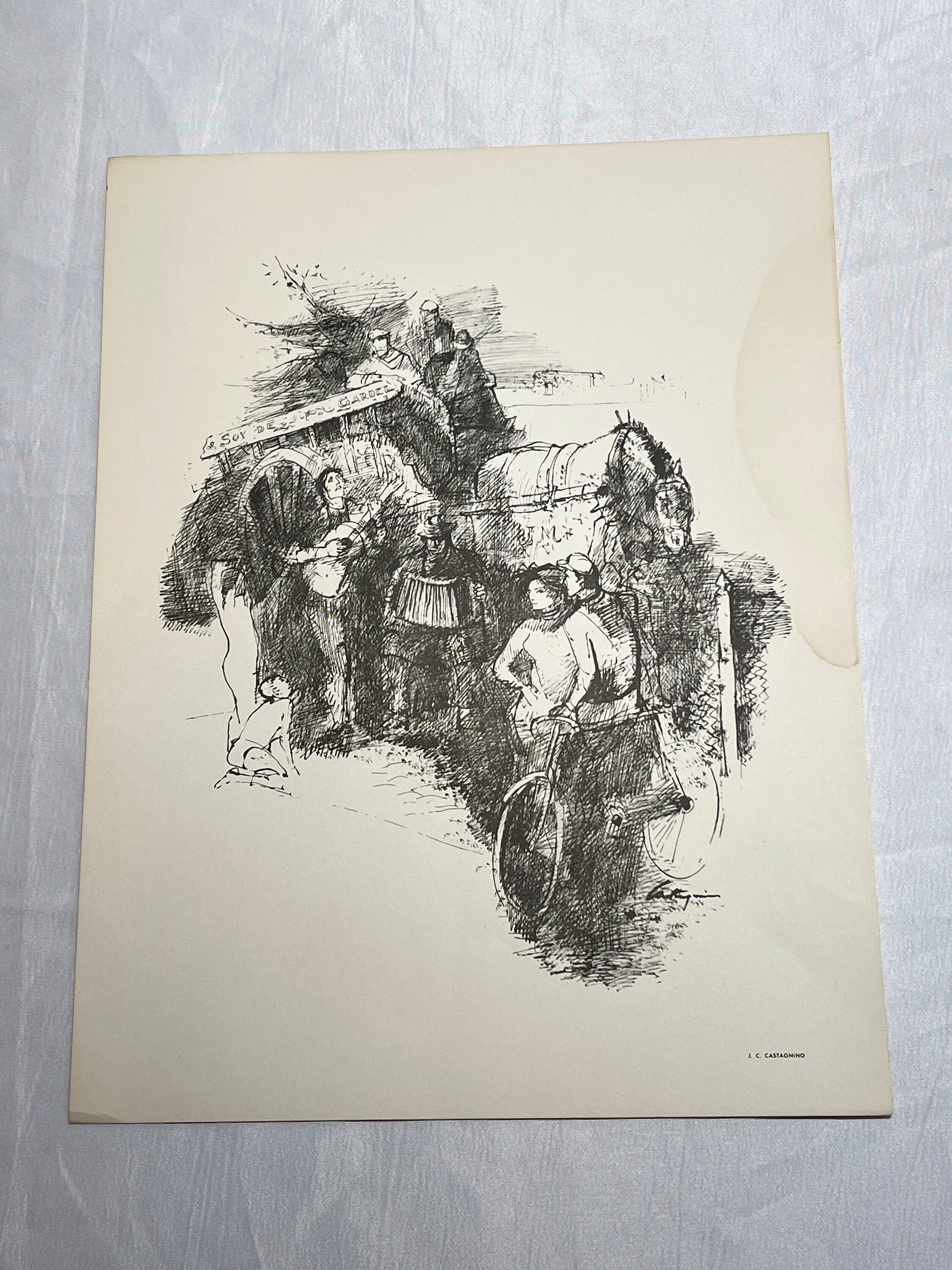 Juan Carlos Castagnino Print | Print from Tango Collection | 1960s Antique Collection