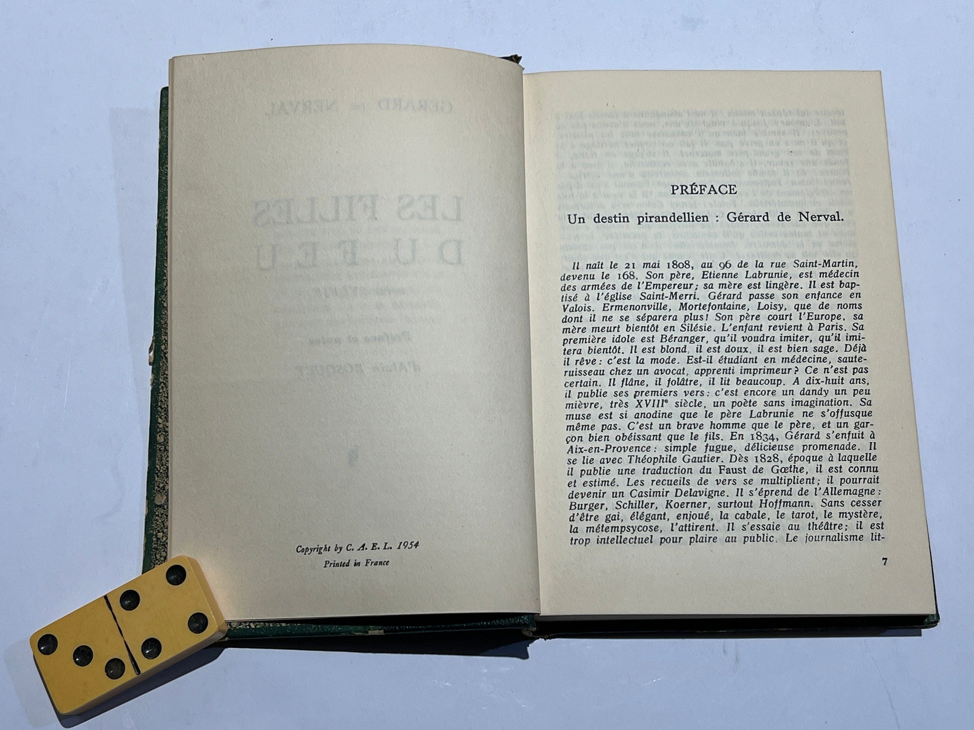 Les Filles Du Feu Hardcover | 1954 Edition | Gérard de Nerval | French Poetry | Printed In France