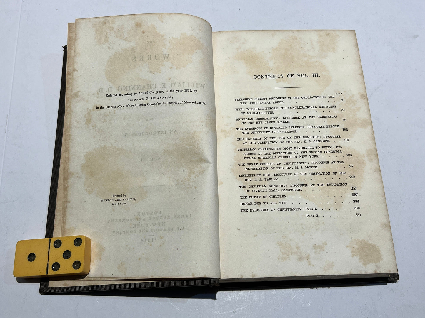 Channing's Works Vol. III. | Works Of William E. Channing D.D. | 1849 Edition Abolitionist Slavery | Eighth eComplete Edition