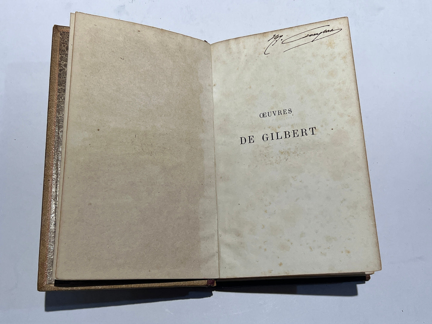 Oeuvres De Gilbert | Complete Works by Gilbert | French Antique Book | Printed In France | 1859