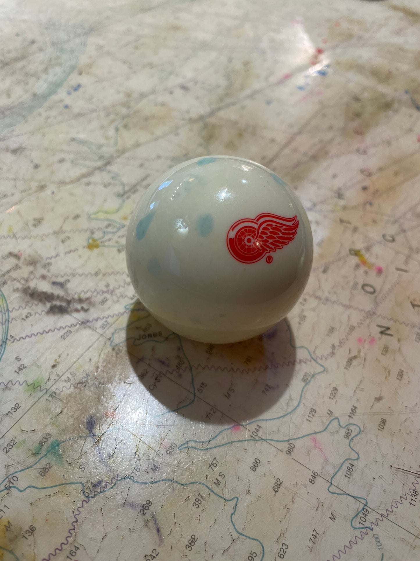 Vintage Detroit Red Wings Pool Ball