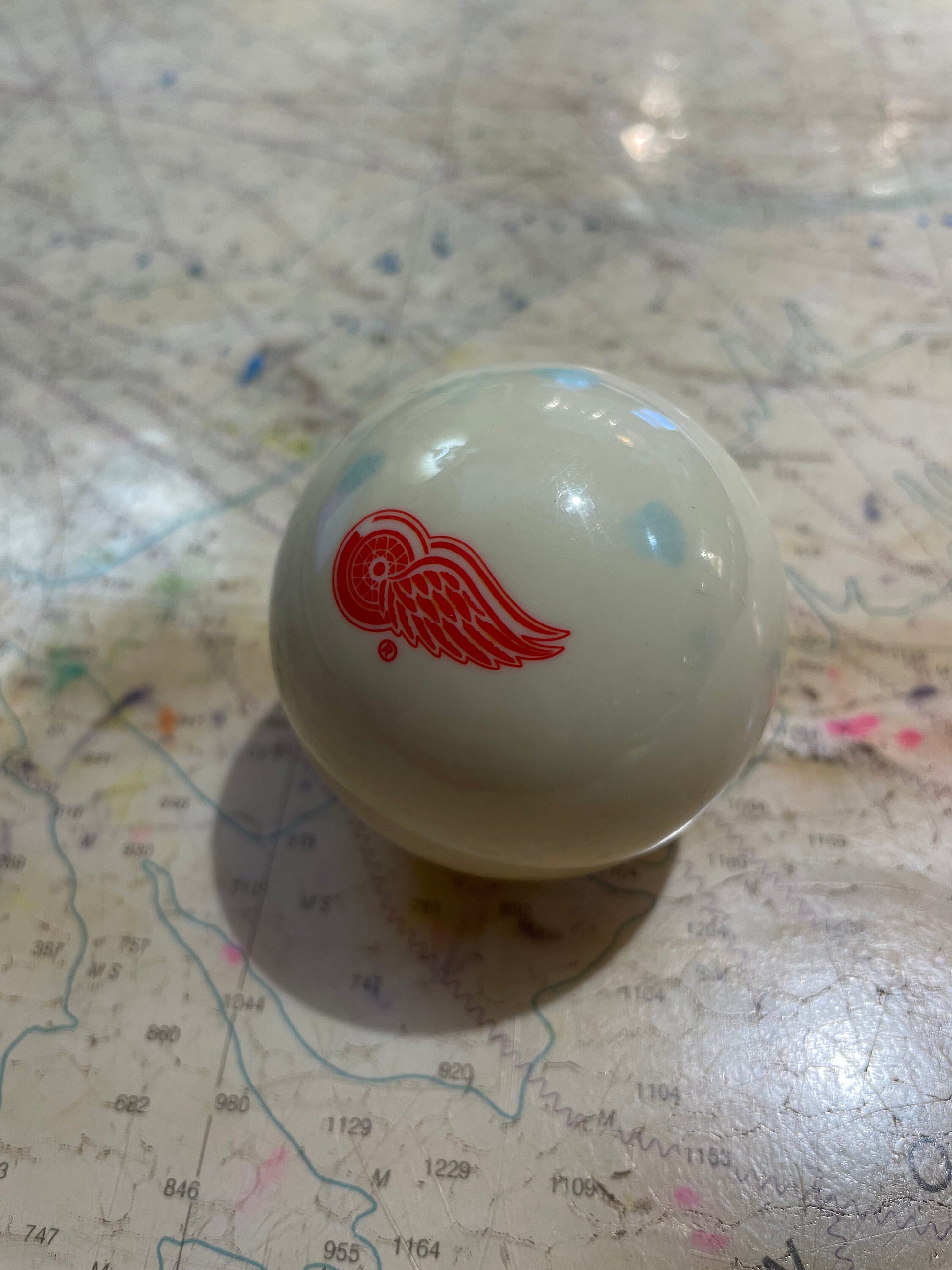 Vintage Detroit Red Wings Pool Ball