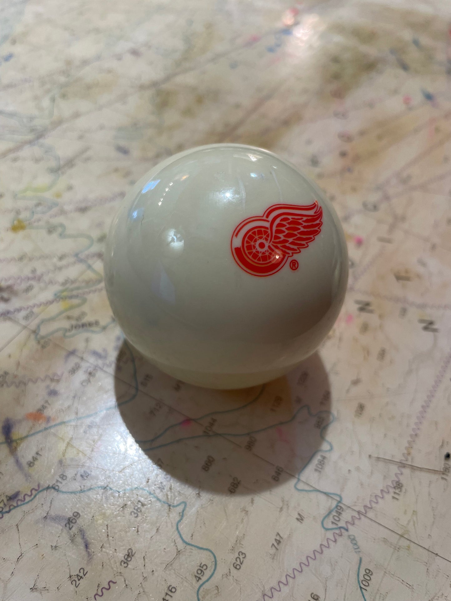 Vintage Detroit Red Wings Pool Ball