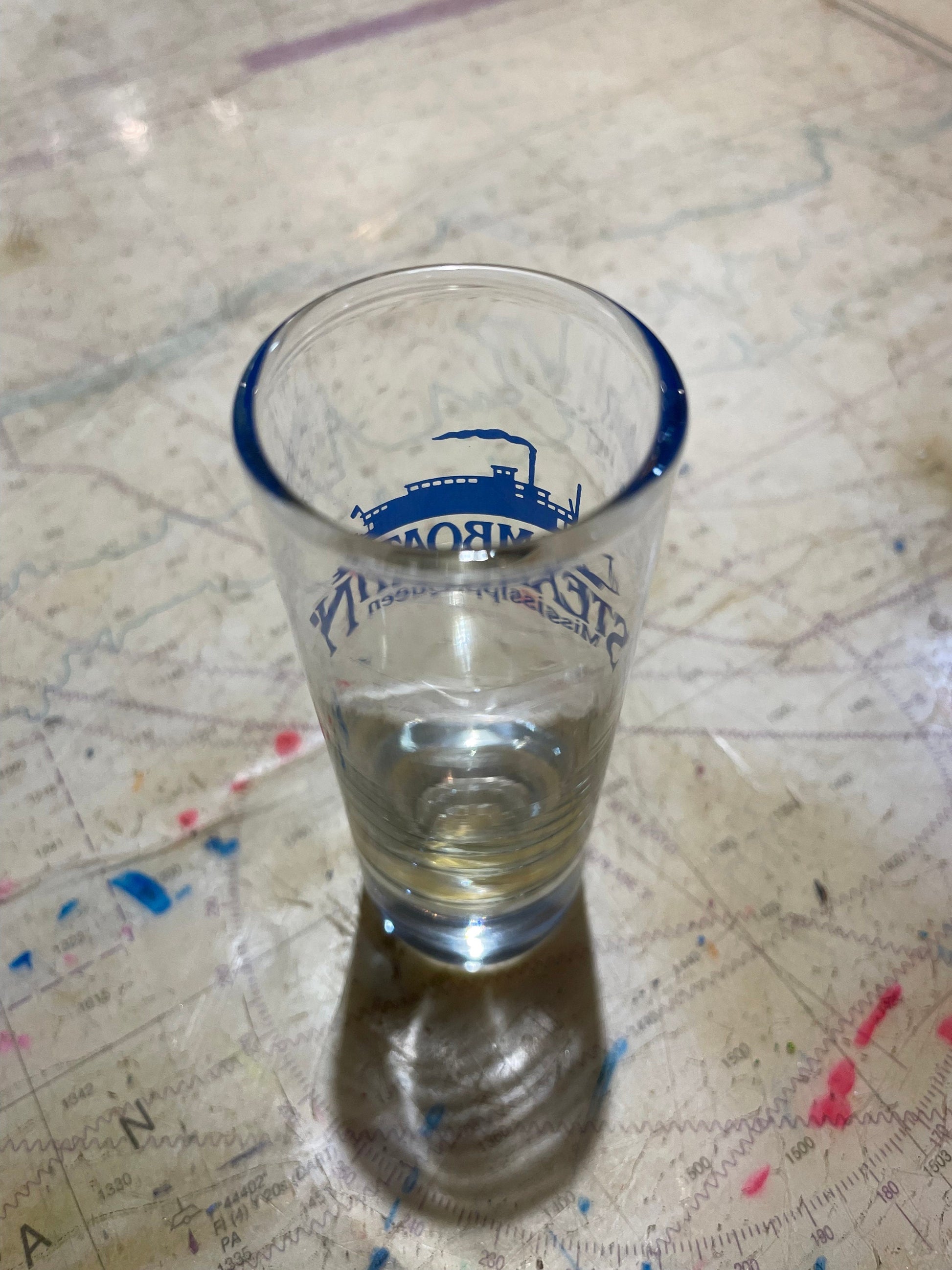 Vintage 1996 Steamboatin' Mississippi Queen Shot Glass