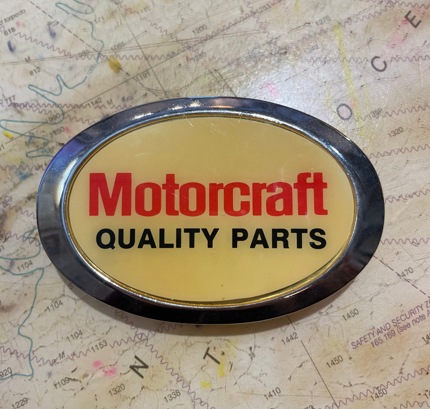 Vintage Motorcraft Quality Parts Belt Buckle