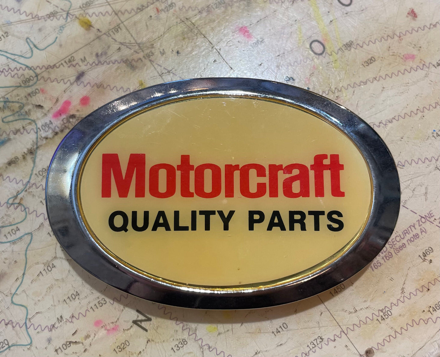 Vintage Motorcraft Quality Parts Belt Buckle