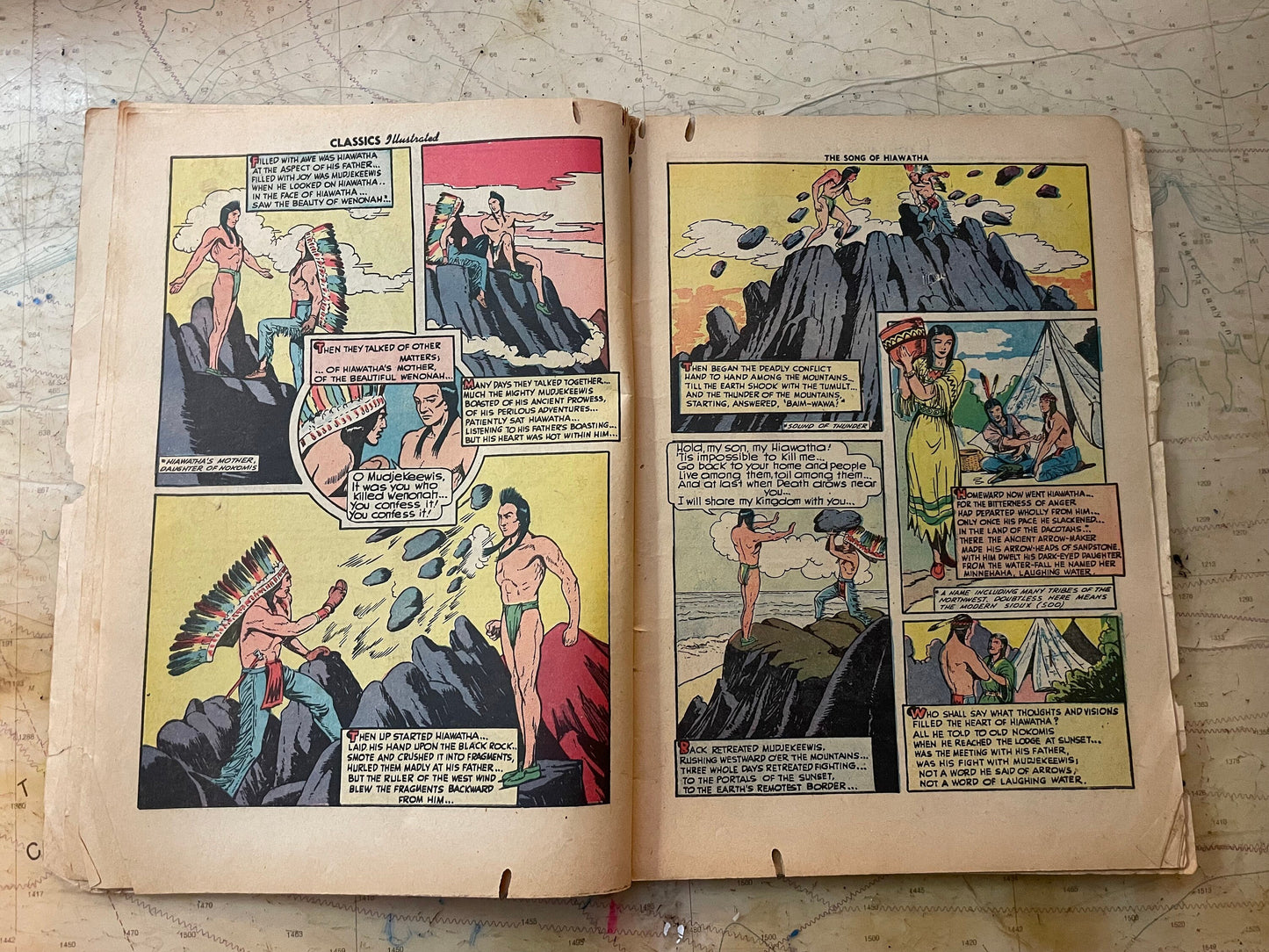 Classics Illustrated The Song of Hiawatha by Henry Wadsworth Longfellow