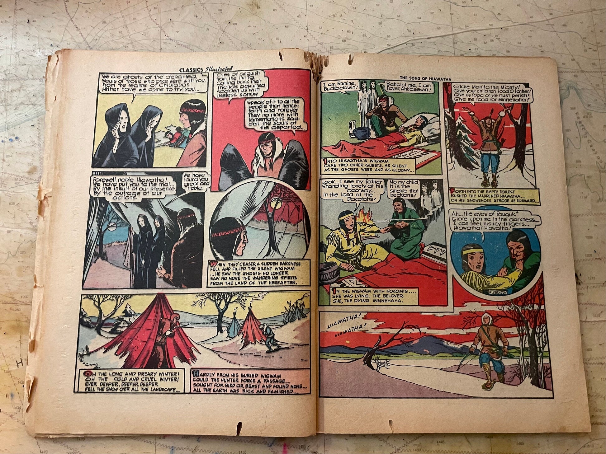 Classics Illustrated The Song of Hiawatha by Henry Wadsworth Longfellow