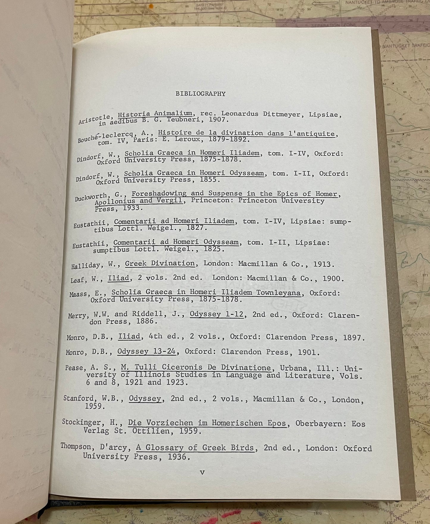 The University of Chicago 'Omens in the Iliad and the Odyssey'