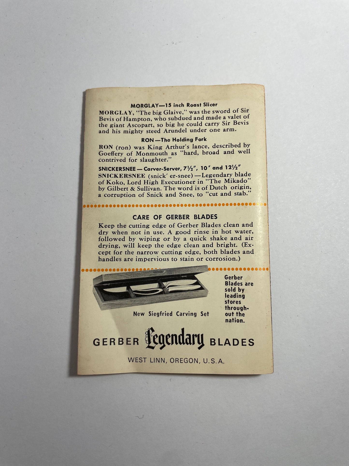 Vintage Gerber Legendary Knives