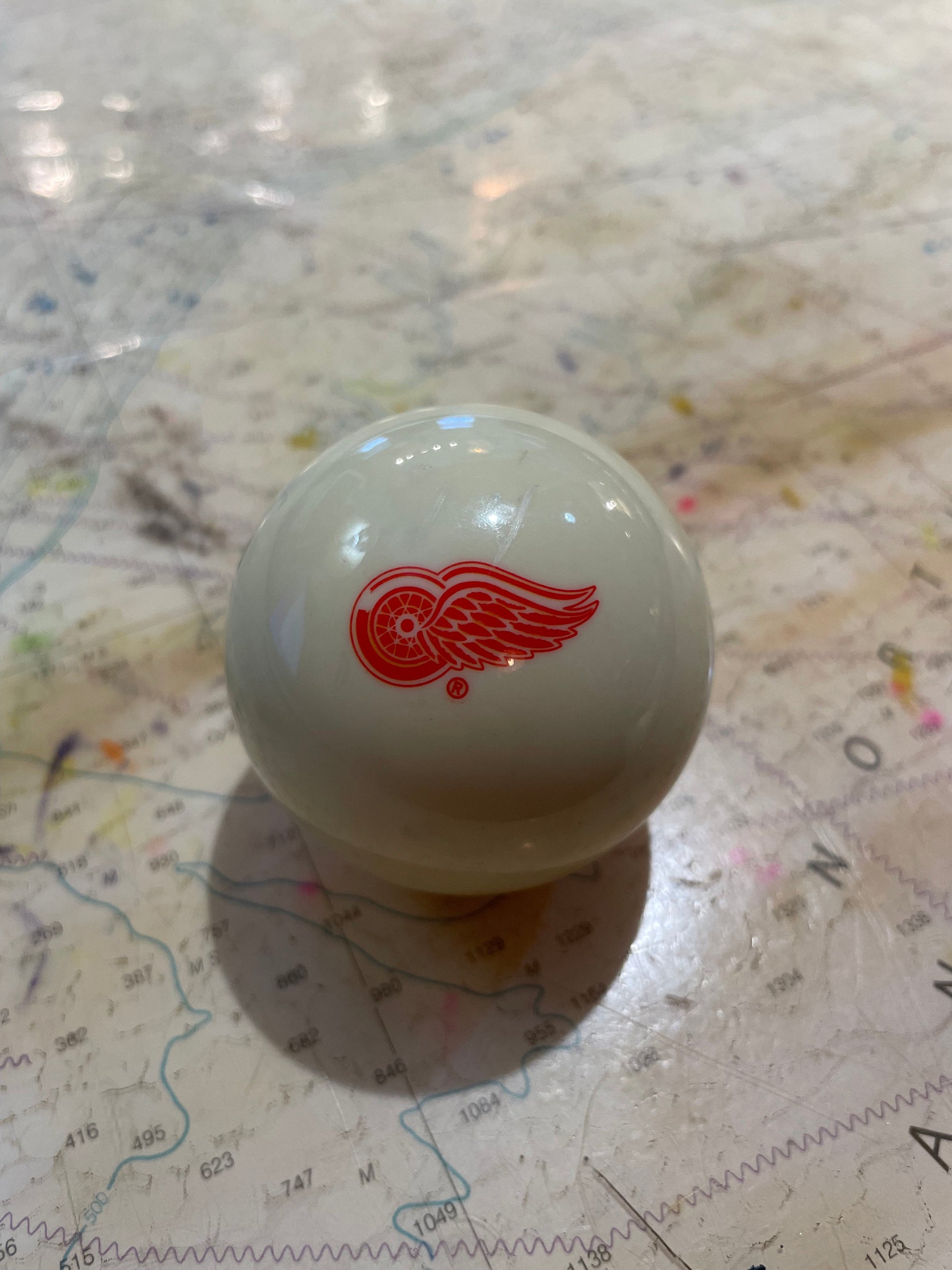 Vintage Detroit Red Wings Pool Ball