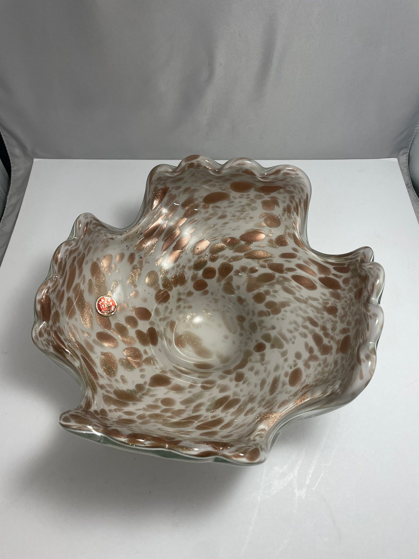 Vintage Speckled Copper Aventurine Murano Glass Dish | Home Decor