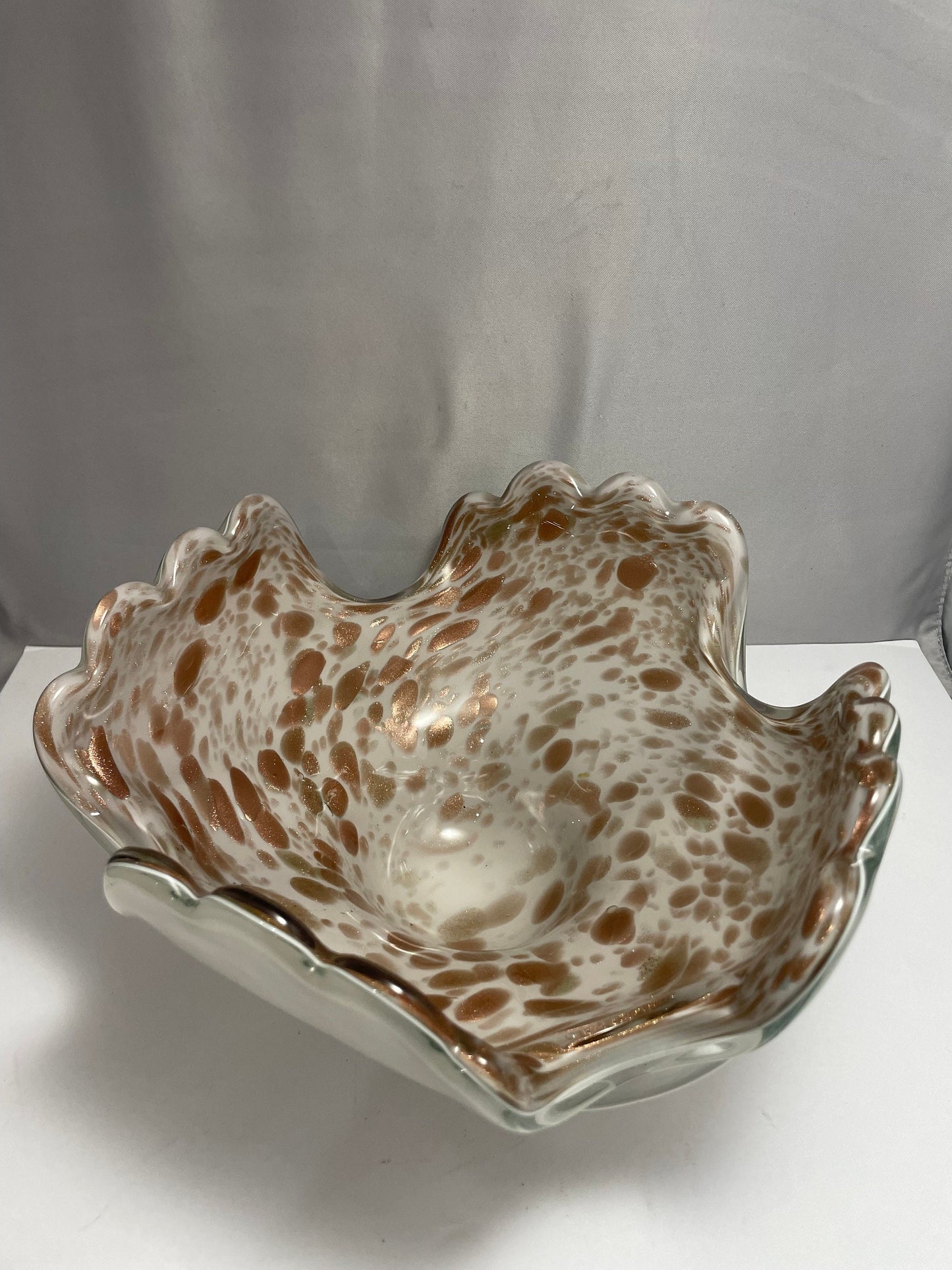 Vintage Speckled Copper Aventurine Murano Glass Dish | Home Decor