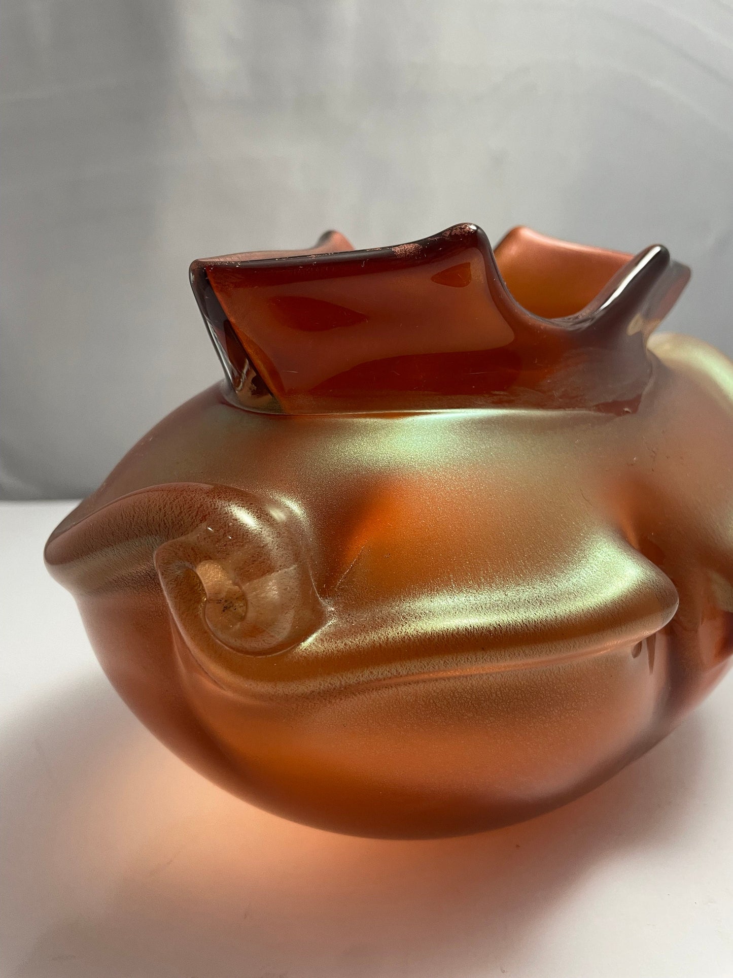 Vintage Burnt Orange Murano Bowl