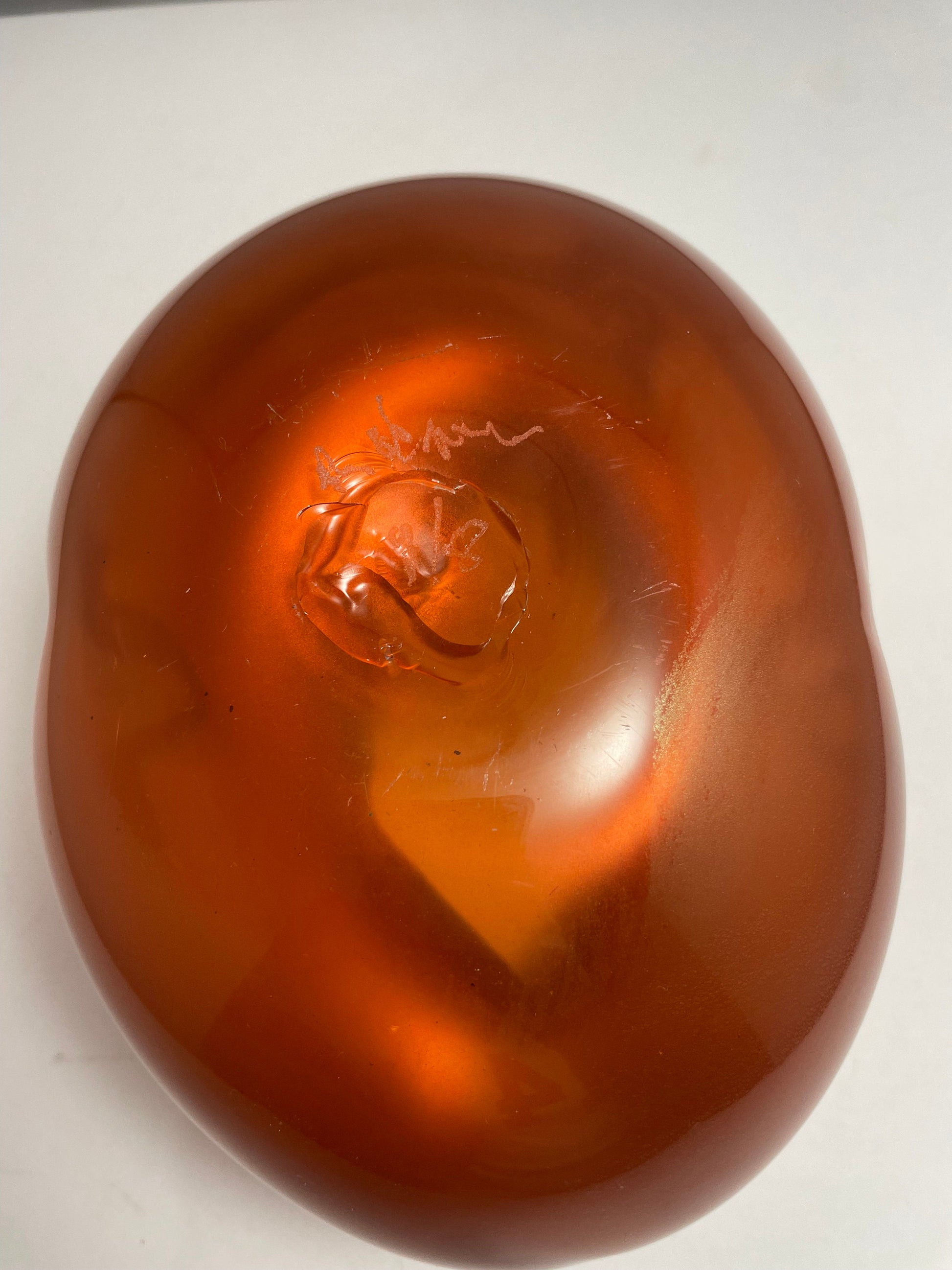 Vintage Burnt Orange Murano Bowl