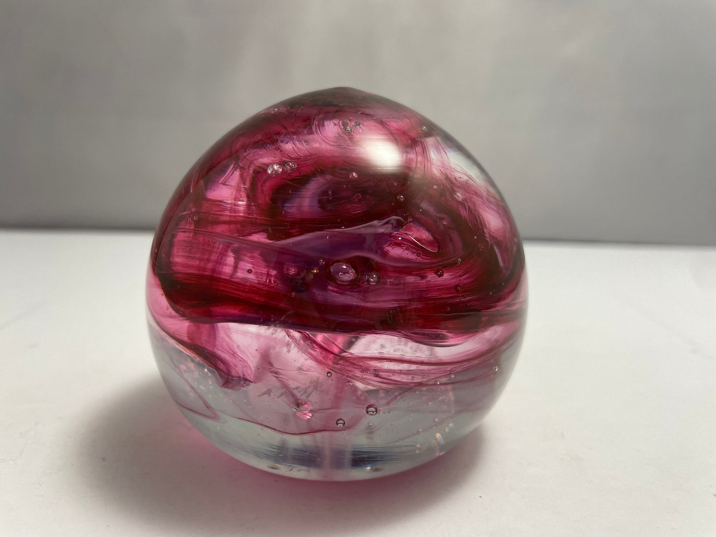 Vintage 1996 Free State Signed Purple Swirl Paperweight