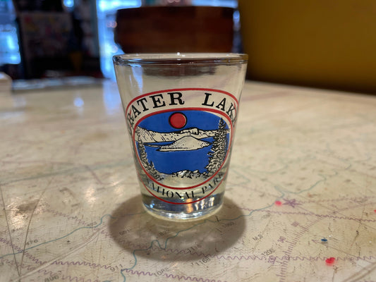 Vintage Crater Lake National Park Shot Glass