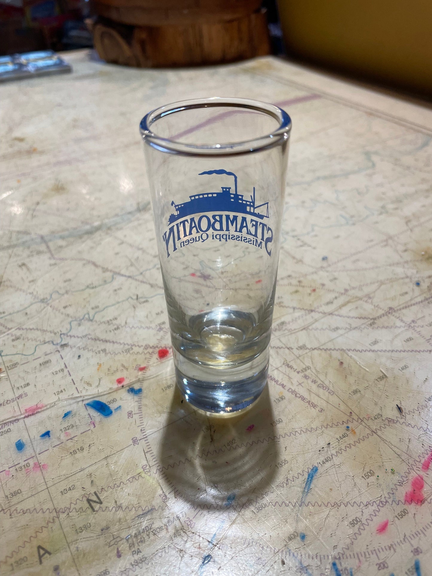 Vintage 1996 Steamboatin' Mississippi Queen Shot Glass