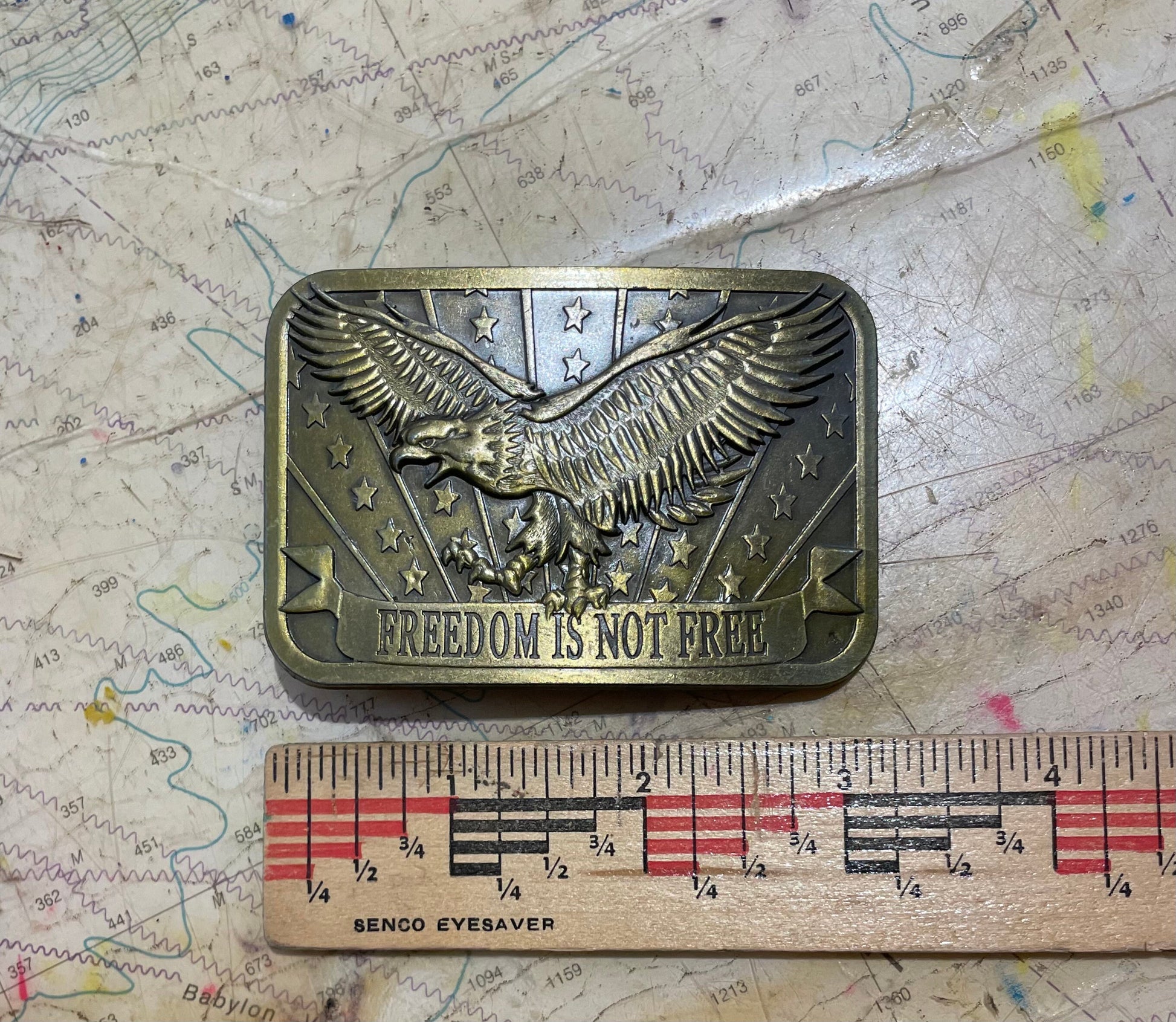 Freedom Is Not Free Brass Belt Buckle