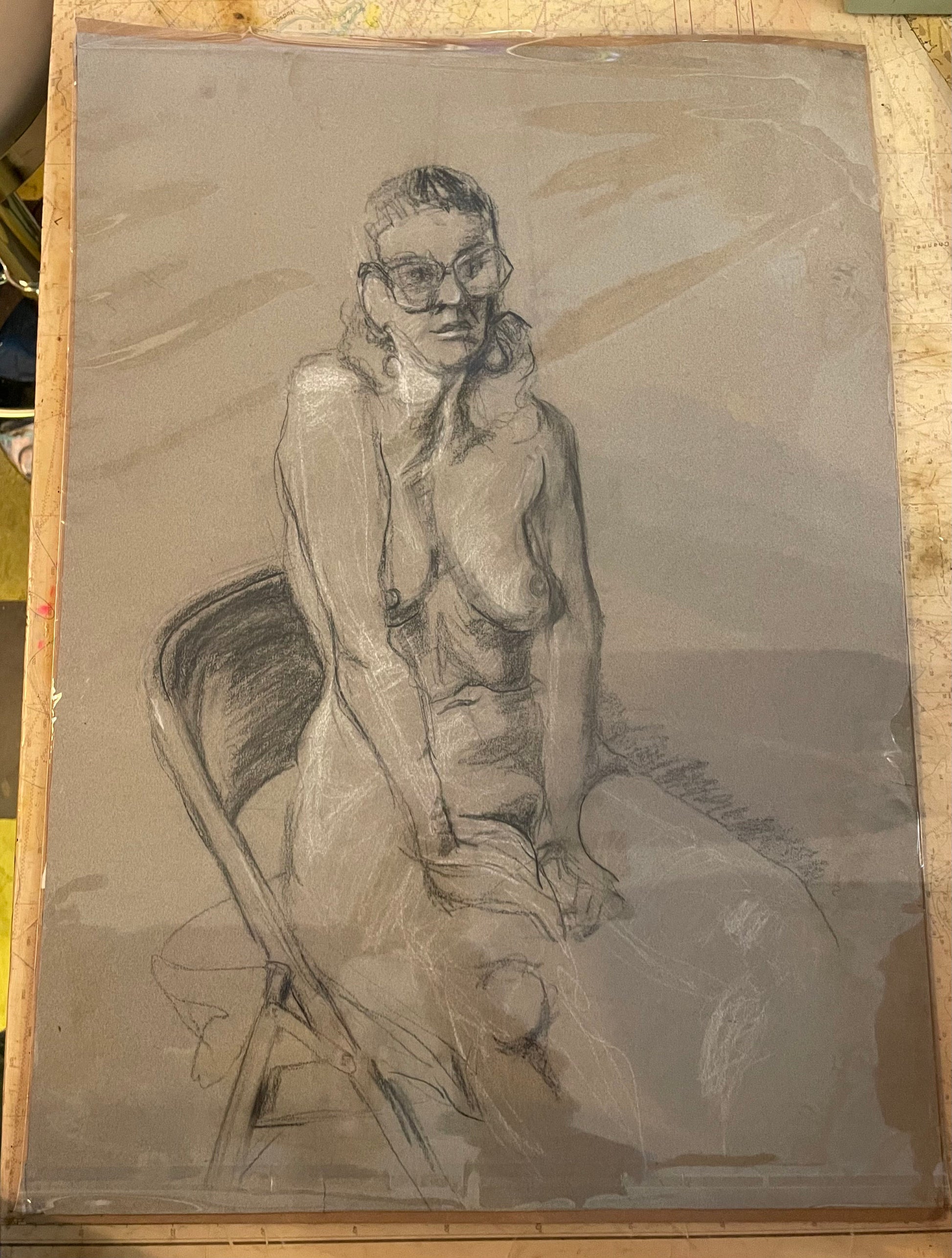 Female Nude Sketch by Unidentified Artist