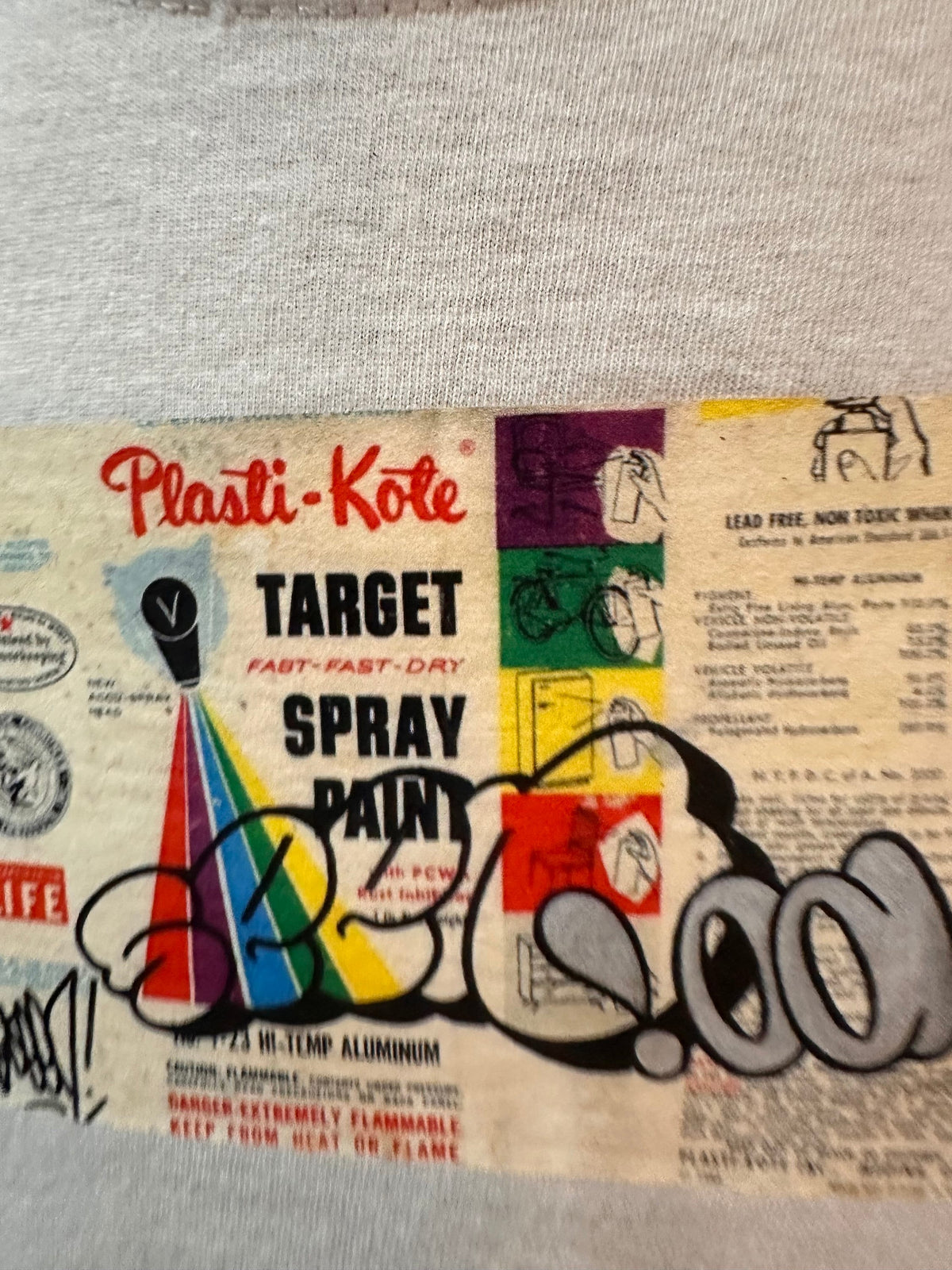Collect T-Shirt with Spray Paint Graffiti Graphic