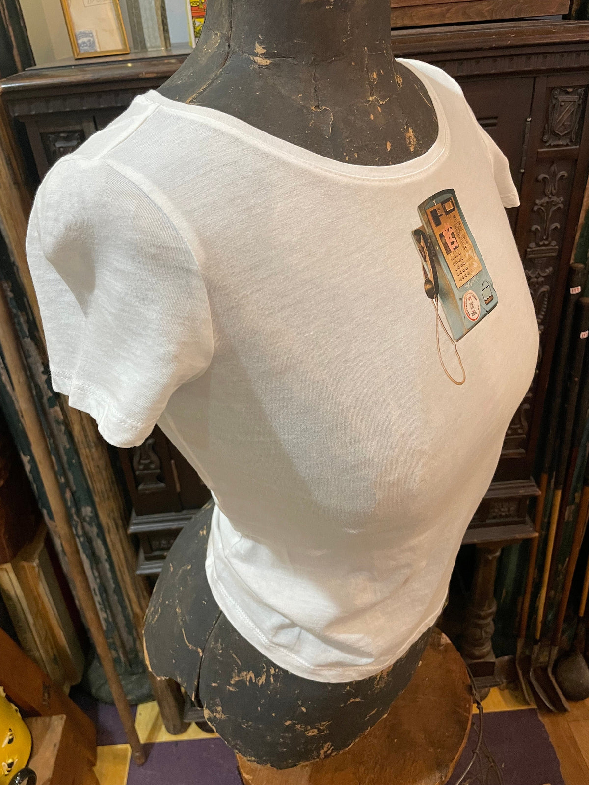 Collect T-Shirt with Pay Phone Graphic