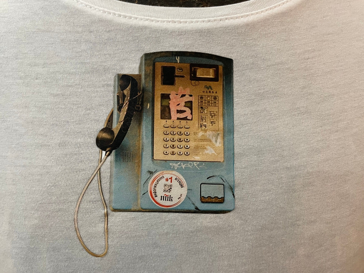 Collect T-Shirt with Pay Phone Graphic