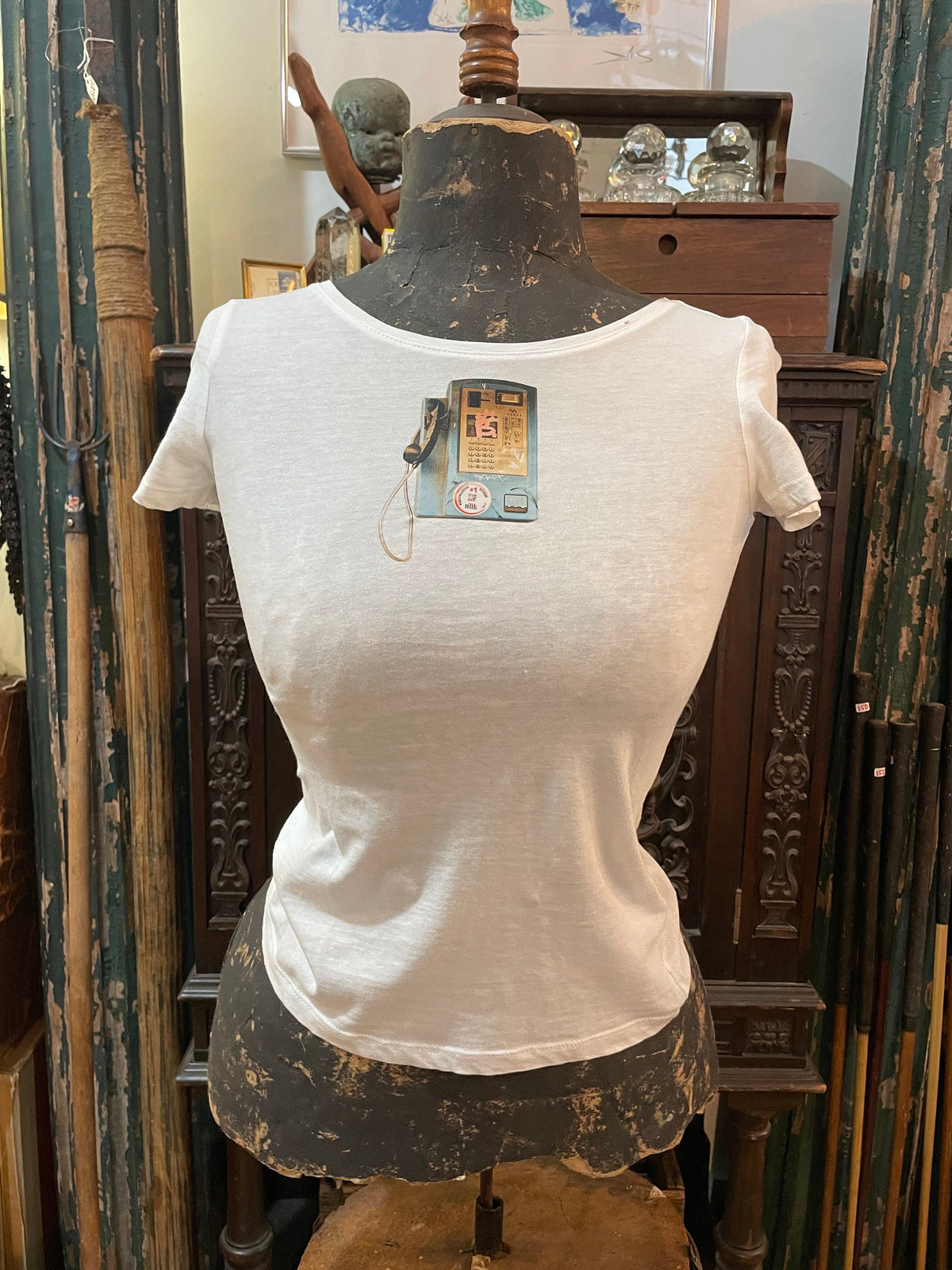Collect T-Shirt with Pay Phone Graphic