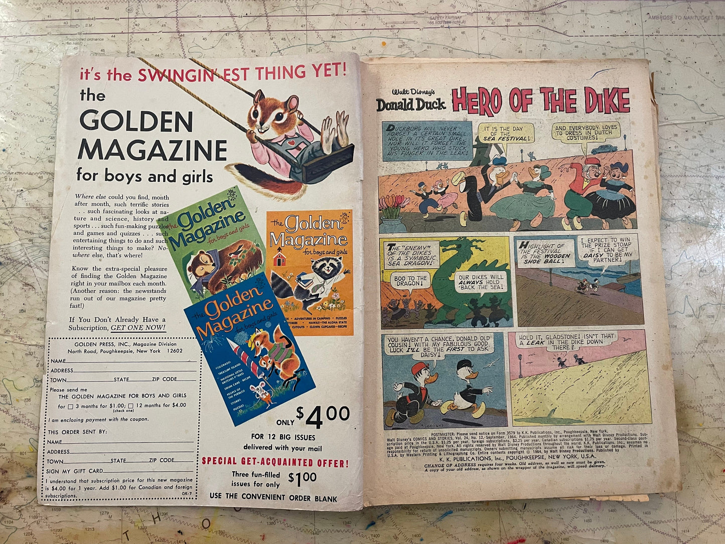 Walt Disney's Donald Duck Hero of the Dike Sept 1964 Issue 12