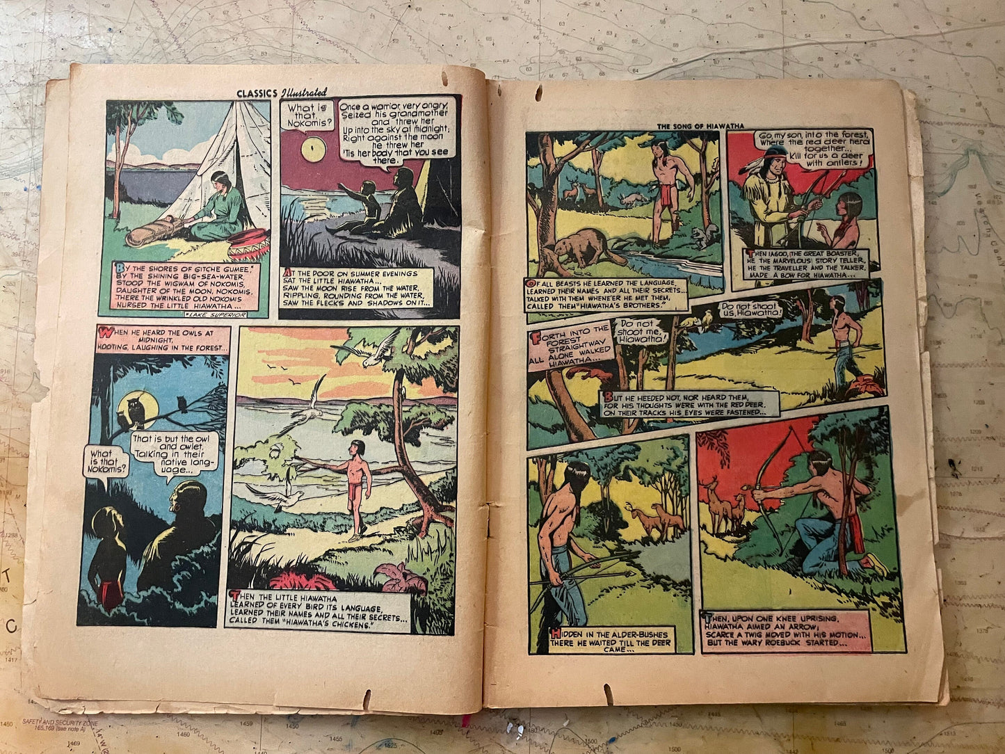 Classics Illustrated The Song of Hiawatha by Henry Wadsworth Longfellow