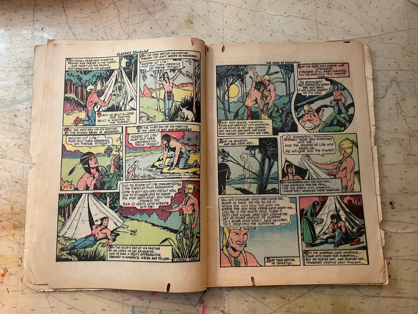 Classics Illustrated The Song of Hiawatha by Henry Wadsworth Longfellow