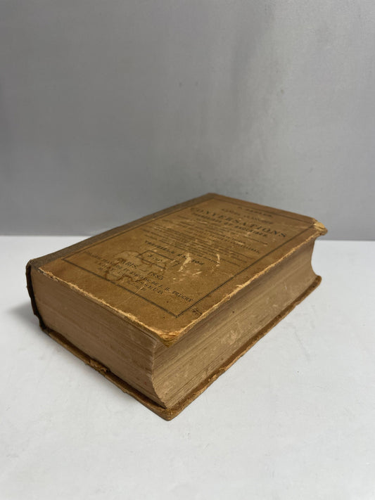 P. Sadler. Manuel Classique de Conversations Françaises et Anglaises, Translation Book, Common Phrases Book, 1800's Manual Book
