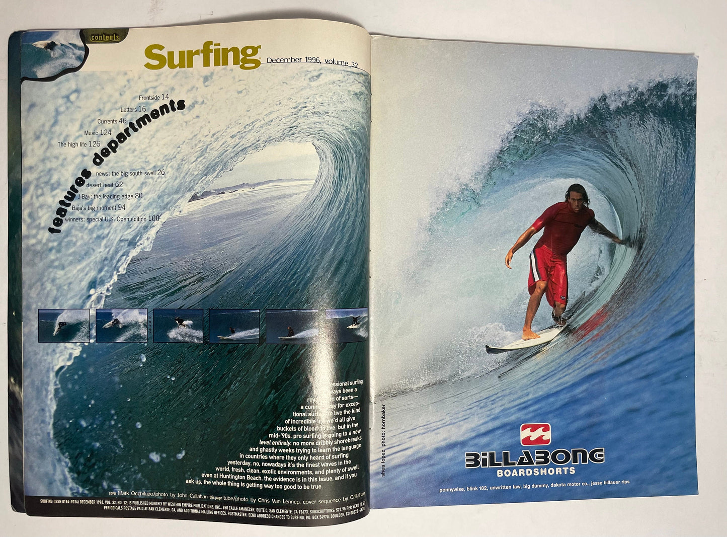 1996 December Surfing Magazine, Vintage Surfing Collectible, 90's Sports Memorabilia